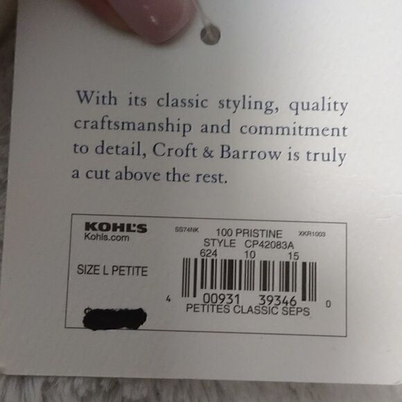 Croft & Barrow White Turtleneck - Picture 7 of 8